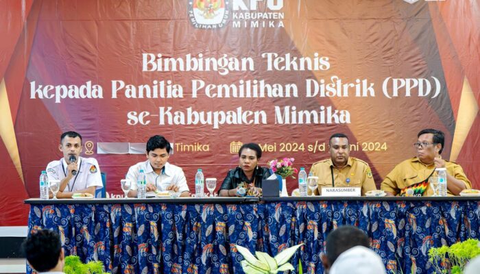 Jelang Pilkada Mimika, KPU Gelar Bimtek bagi 6 PPD
