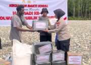 Polwan Polres Mimika Gelar Baksos di Pomako Sambut Hari Jadi ke – 77
