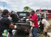 Jumat Bersih di Kampung Nawaripi, Libatkan Aparat Kampung, TNI, Polri, PKK dan Warga.