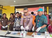 Polres Mimika Musnahkan Barang Bukti Narkotika jenis Sabu – Sabu