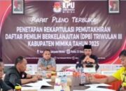 KPU Mimika Mencatat Ada Penambahan 8.480 Pemilih Baru, Periode Juli sampai September 2025