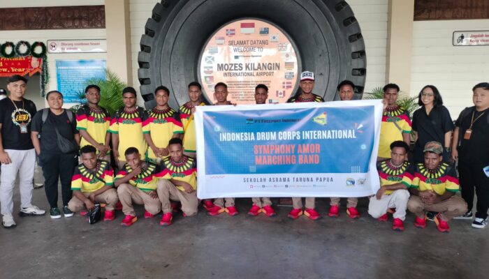 Tim Marching Band Symphony Amor  Sekolah Asrama Taruna Papua Ikut Ajang Indonesia Drum Corps International 2025