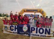 Ajang Pembinaan Bibit Unggul Pesepak Bola : Mimika United FC Juarai Turnamen Bupati Cup Tahun 2025 U-22