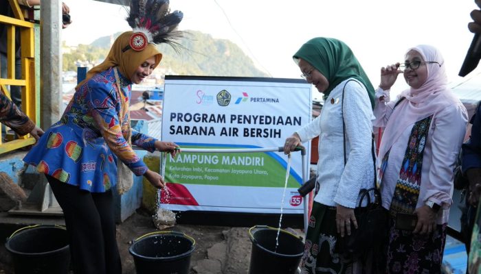 Seruni KMP, Kementerian ESDM, dan Pertamina Patra Niaga Dorong Program Penyediaan Sarana Air Bersih Sampai ke Perbatasan Papua