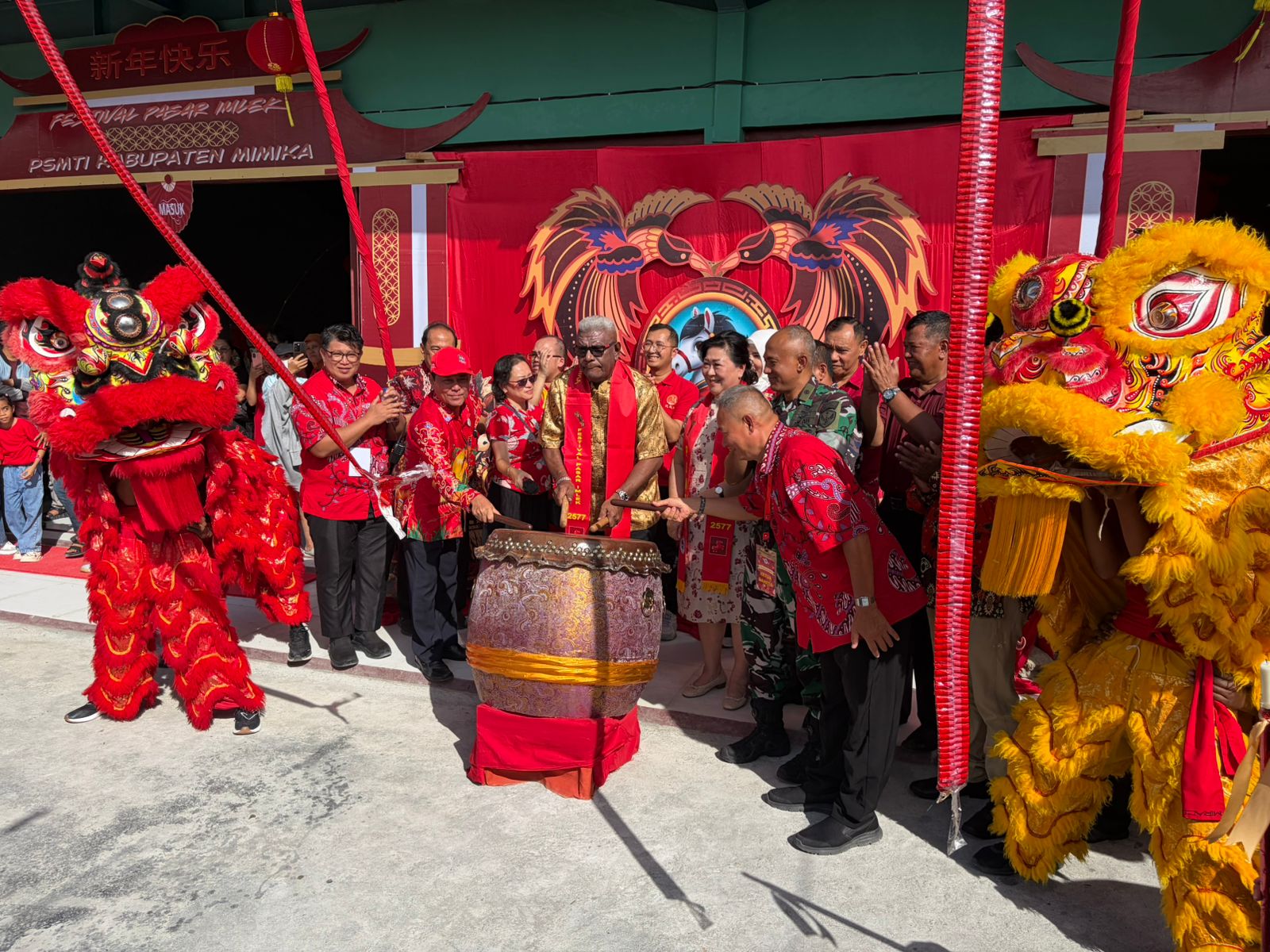 Paguyuban Sosial Marga Thionghoa Indonesia di Mimika Gelar Festival Pasar Imlek 2577/2026