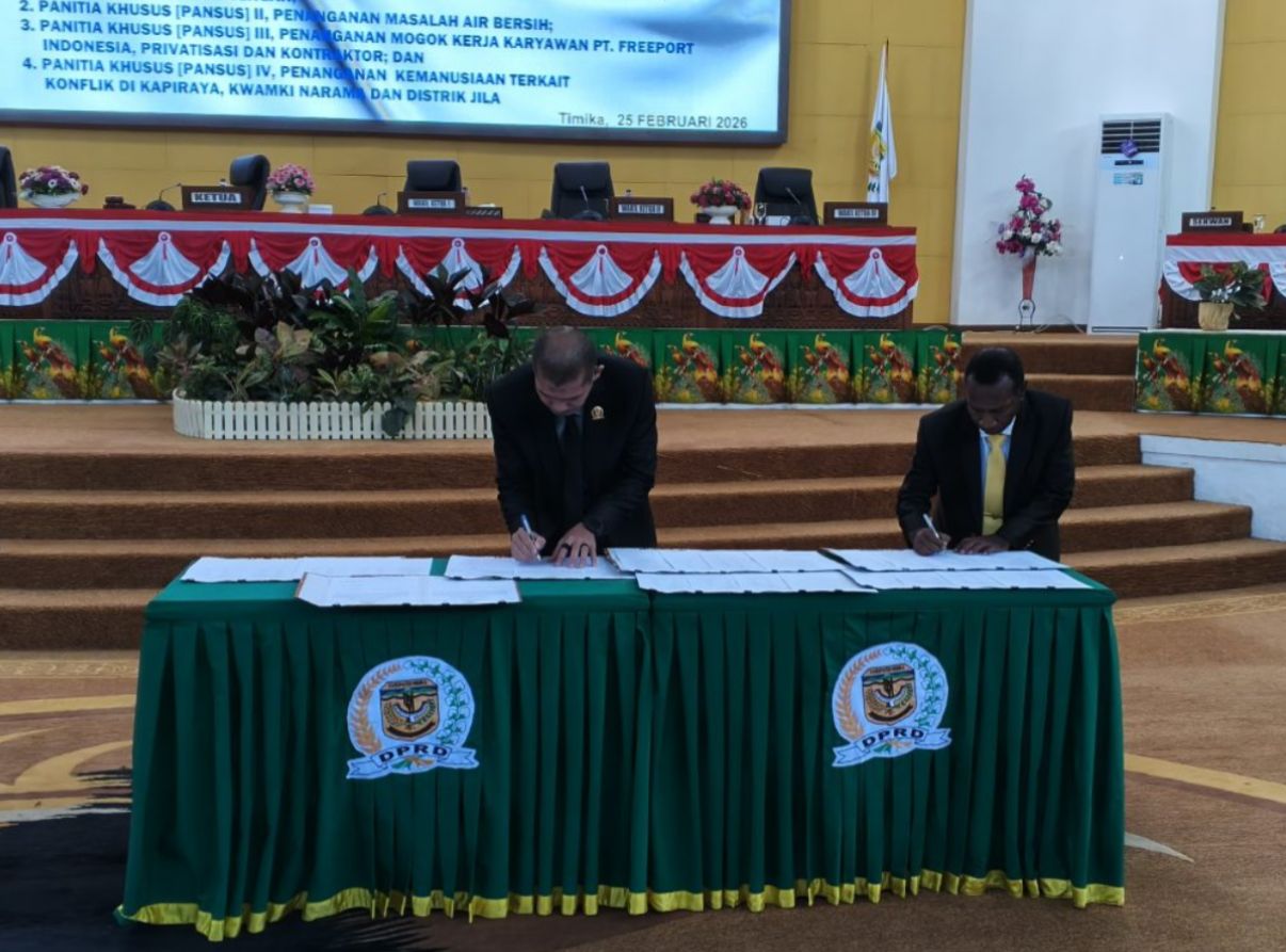 Empat Pansus dan Keanggotaannya Resmi Dibentuk DPRK Mimika