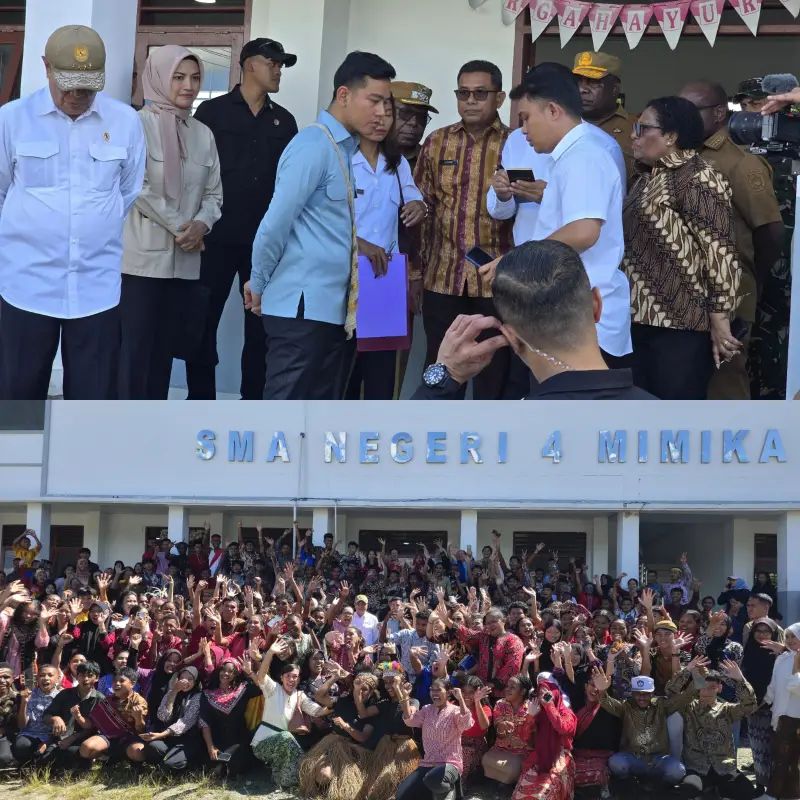 Pastikan Pemenuhan Gizi Siswa Berjalan Baik, Wapres Gibran Tinjau Program MBG di SMAN 4 Mimika