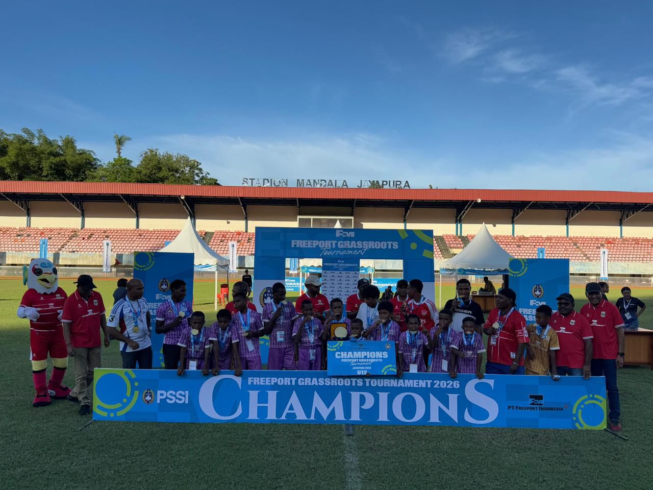 Freeport Grassroots Tournament 2026 di Jayapura Kembangkan Bakat Sepak Bola Anak-anak Papua