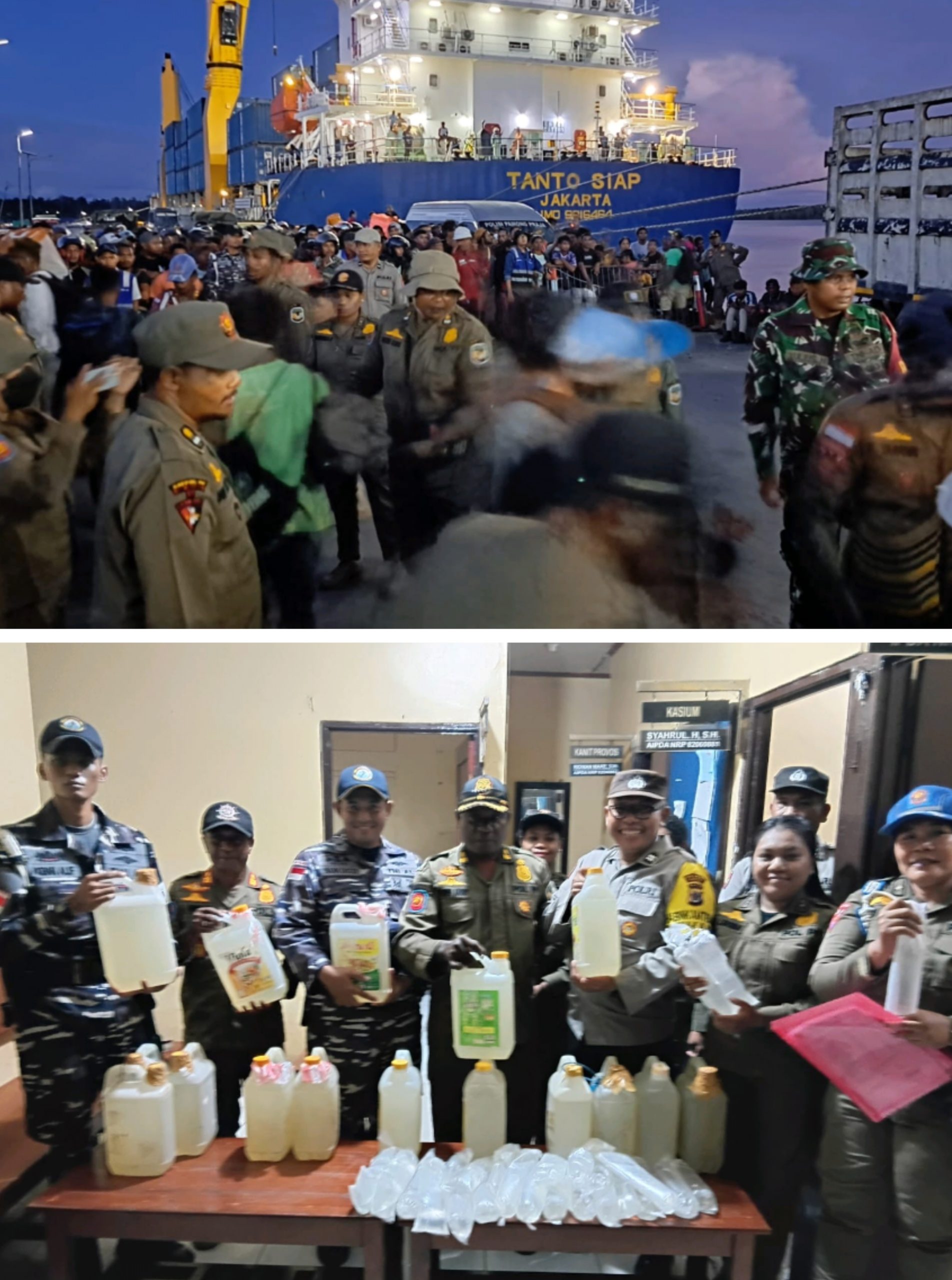 Untuk Sekian Kalinya Aparat Gabungan Amankan Sopi di Pelabuhan Pomako