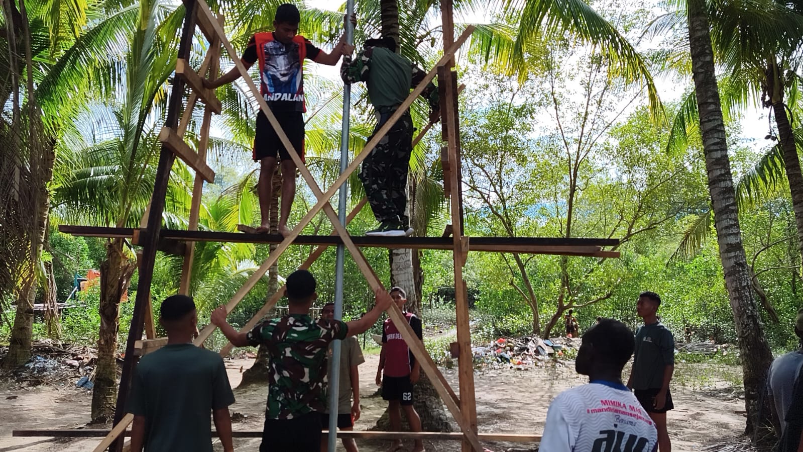 Satgas TMMD Kodim 1710/Mimika Mulai Pengerjaan Sumur Bor di RT 6 Kampung Keakwa
