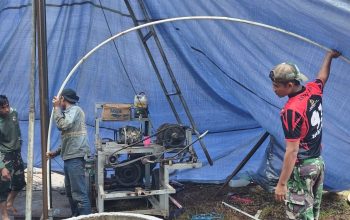 Progres Pembangunan Sumur Bor TMMD Ke-128 Terus Dikebut