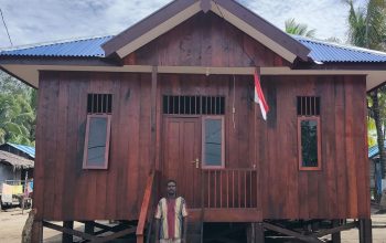 Nikodemus Awaiti Bersyukur Rumah Program TMMD Rampung Dibangun