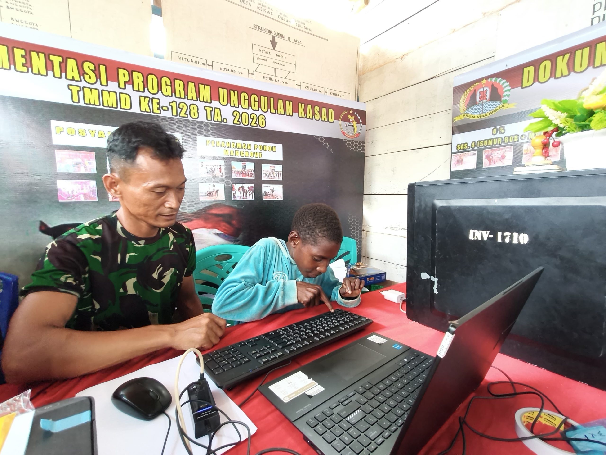 Satgas TMMD Hadirkan Edukasi Teknologi untuk Anak-Anak Kampung Keakwa