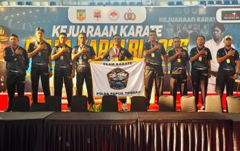 Bripka Thonci Wanggai Personil Polres Mimika Harumkan Nama Polda Papua Tengah di Kejuaraan Karate Kapolri Cup 2026