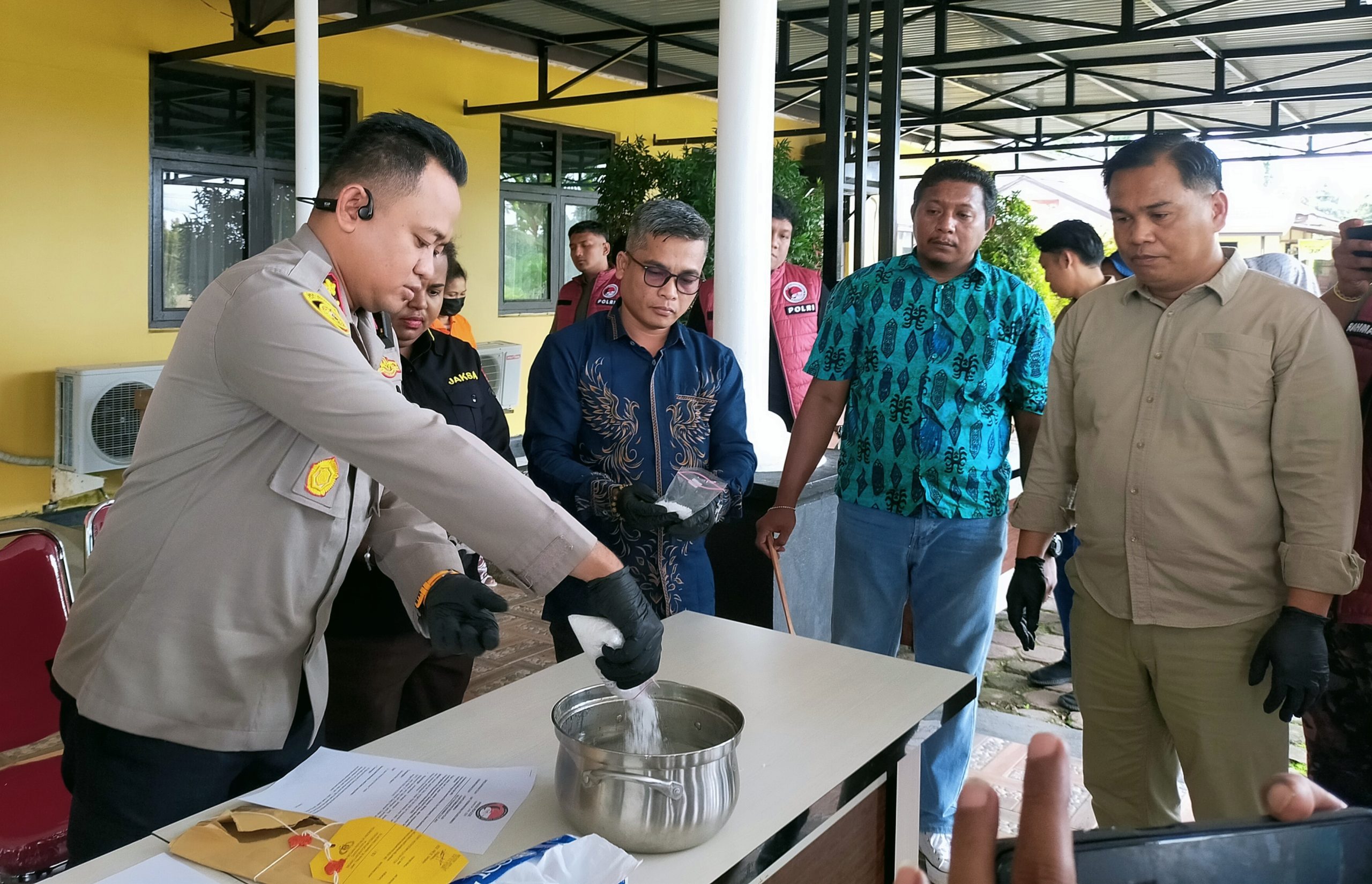 Polres Mimika Musnahkan Narkotika Bernilai Ratusan Juta Rupiah