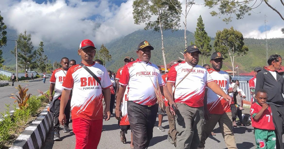 DPC BMP RI Puncak Jaya Gelar Jalan Sehat Kebangsaan, Perkuat Sinergitas Komponen Bangsa