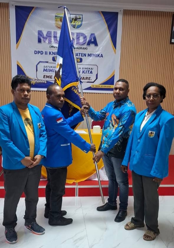 Rafael Taorekeyau Resmi Pimpin KNPI Mimika Periode 2026-2029