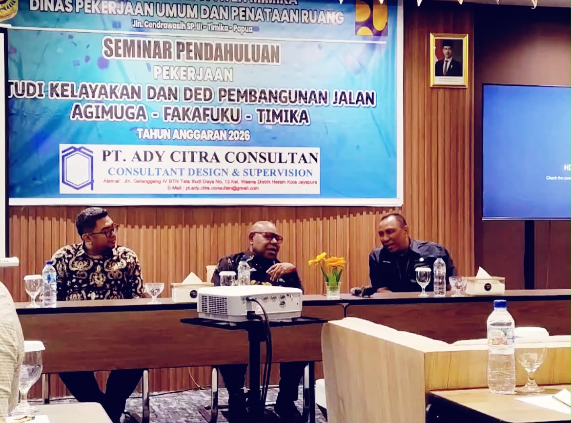 Buka Konektivitas, Seminar Awal DED Jalan Agimuga–Fakafuku–Timika Dimulai