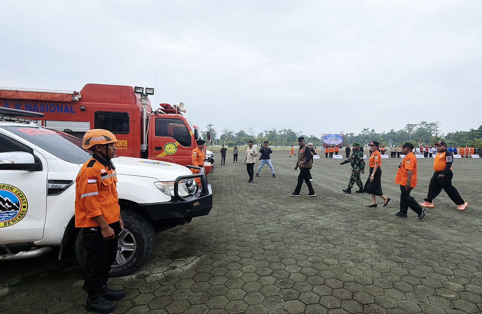 BPBD Mimika Apel Gelar Pasukan dan Peralatan Gladi Kesiapsiagaan, Pastikan Siap Hadapi Bencana
