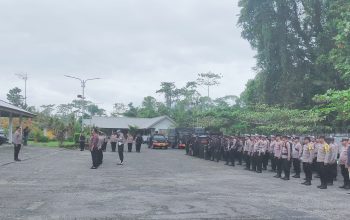Ratusan Personel Gabungan Disiagakan Amankan Aksi Damai di DPRD Mimika