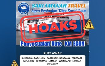 PT PELNI (Persero) Tegaskan Informasi Penyesuaian Rute KM Egon oleh Pihak Luar Adalah Hoaks