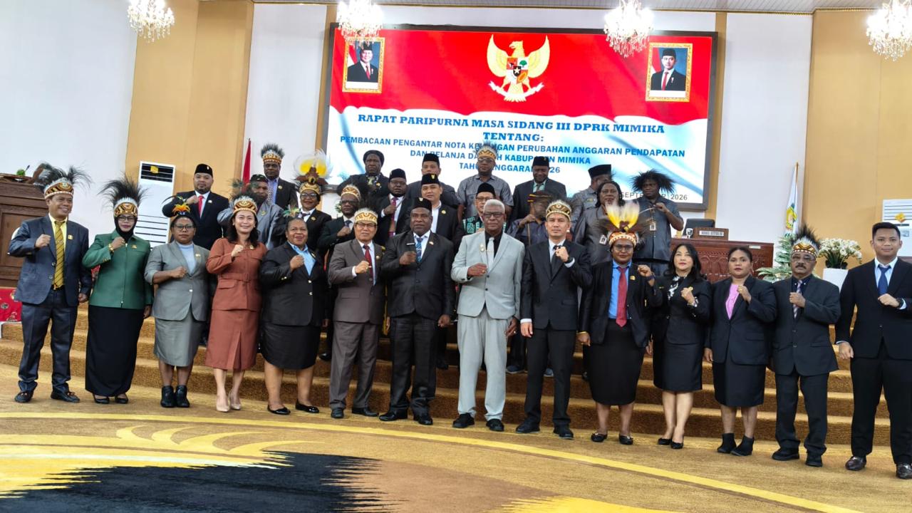 Bupati Mimika Sampaikan Nota Keuangan APBD Perubahan Tahun 2026 : Nilai Pendapatan Rp5 Triliun dan Belanja Rp6,16 Triliun
