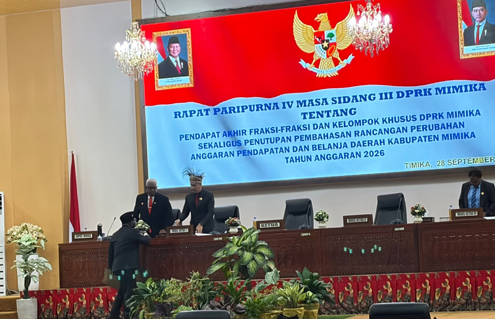 DPRK Mimika Soroti Ruang Fiskal dan Transparansi Anggaran pada Paripurna Perubahan APBD 2026