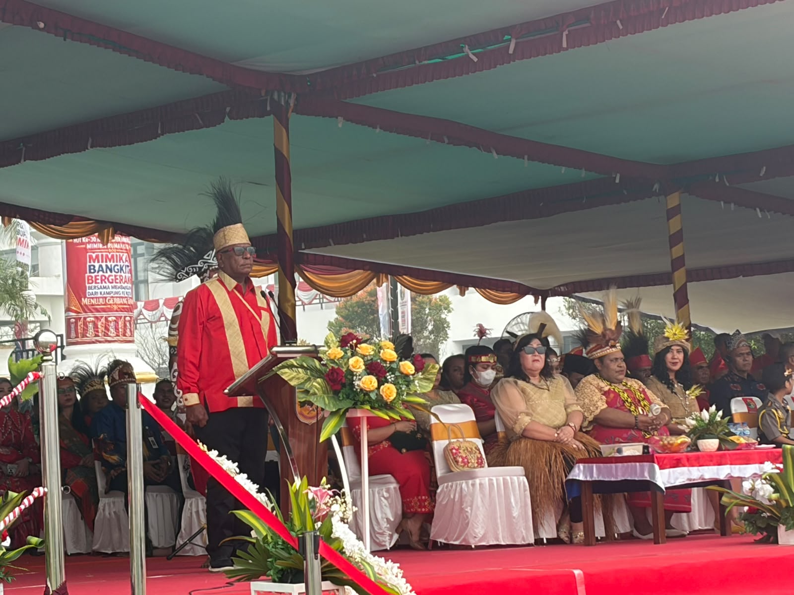 Bupati Rettob Pimpin Peringatan HUT ke-30 Mimika dengan Khidmat
