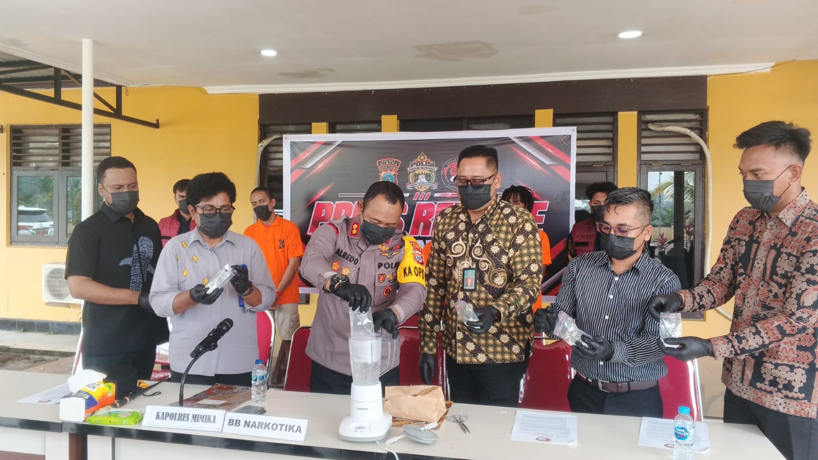Polres Mimika Musnahkan Narkotika Harga Ratusan Juta Rupiah